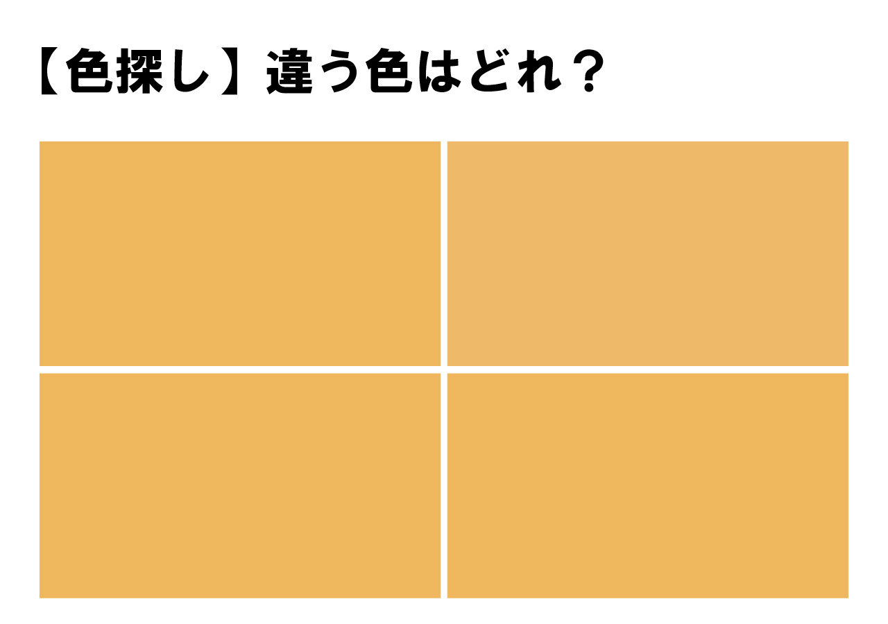 【思ったより簡単！？】色探しクイズしませんか？４色の中に隠れた１色を見つけてください！