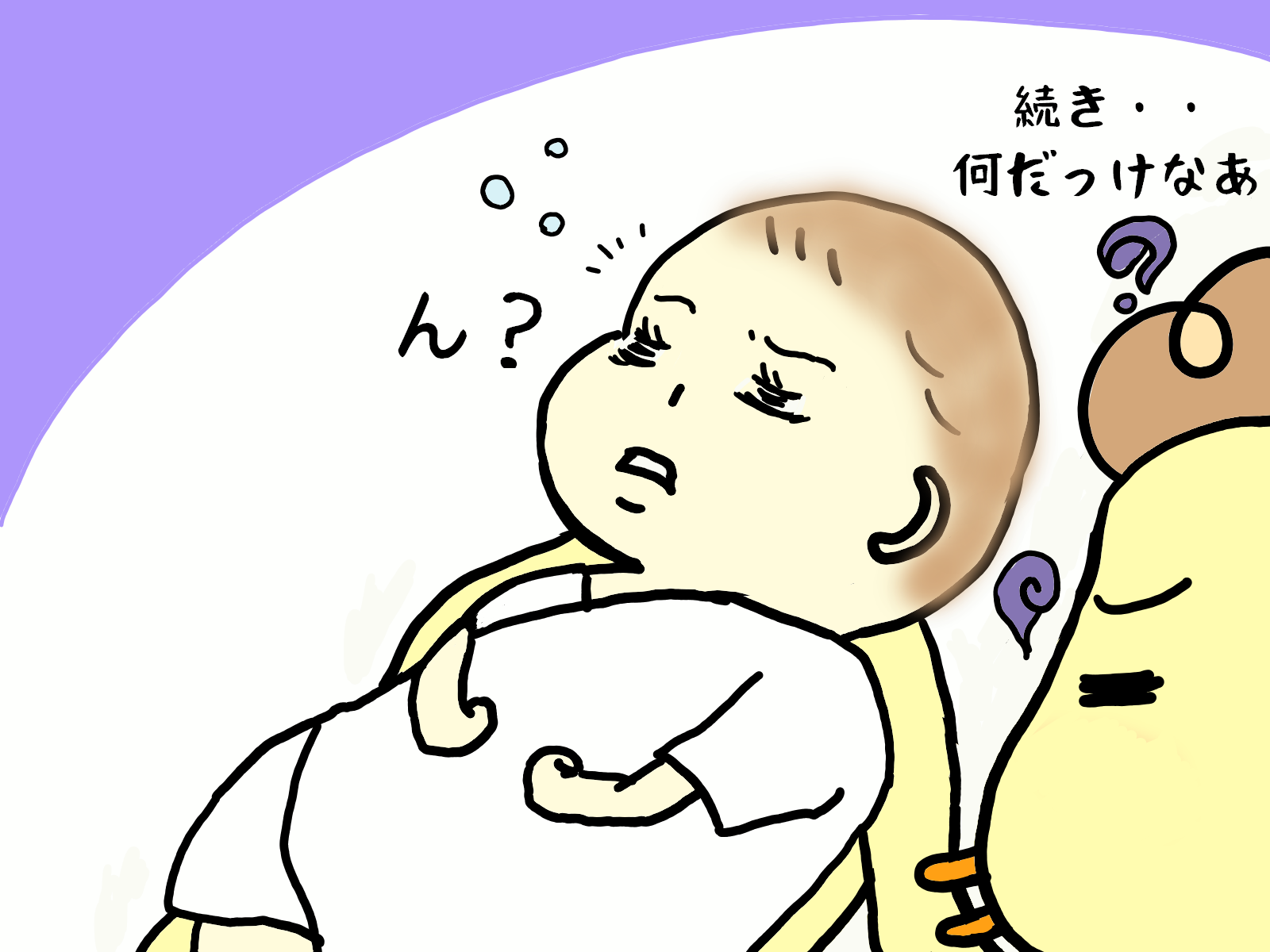 【２】案外効果あり？子守歌が止まると泣き出した孫・・うろ覚えでごめん～。祖母VS孫の寝かしつけ勝負｜てる子の育児日記